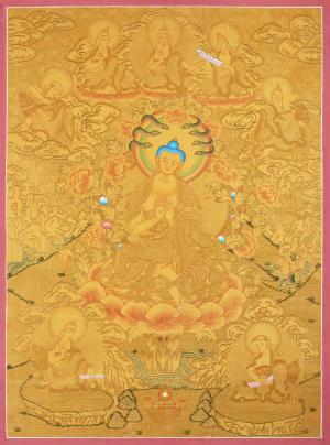 Nagarjuna Great Buddhist Master's Thangka Painting | Buddhist Lama who lived for over 500 years